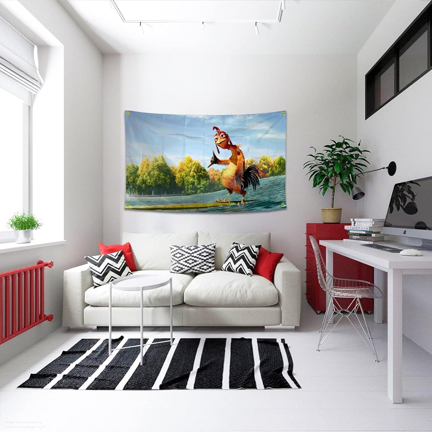 Chicken Flag Funny Poster High Quality