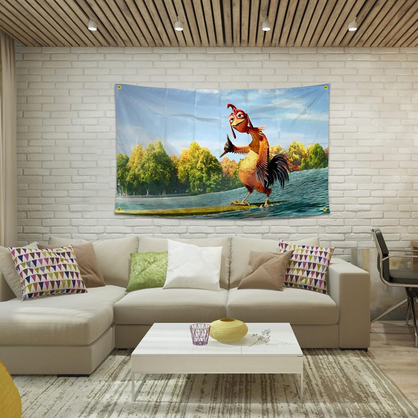 Chicken Flag Funny Poster High Quality
